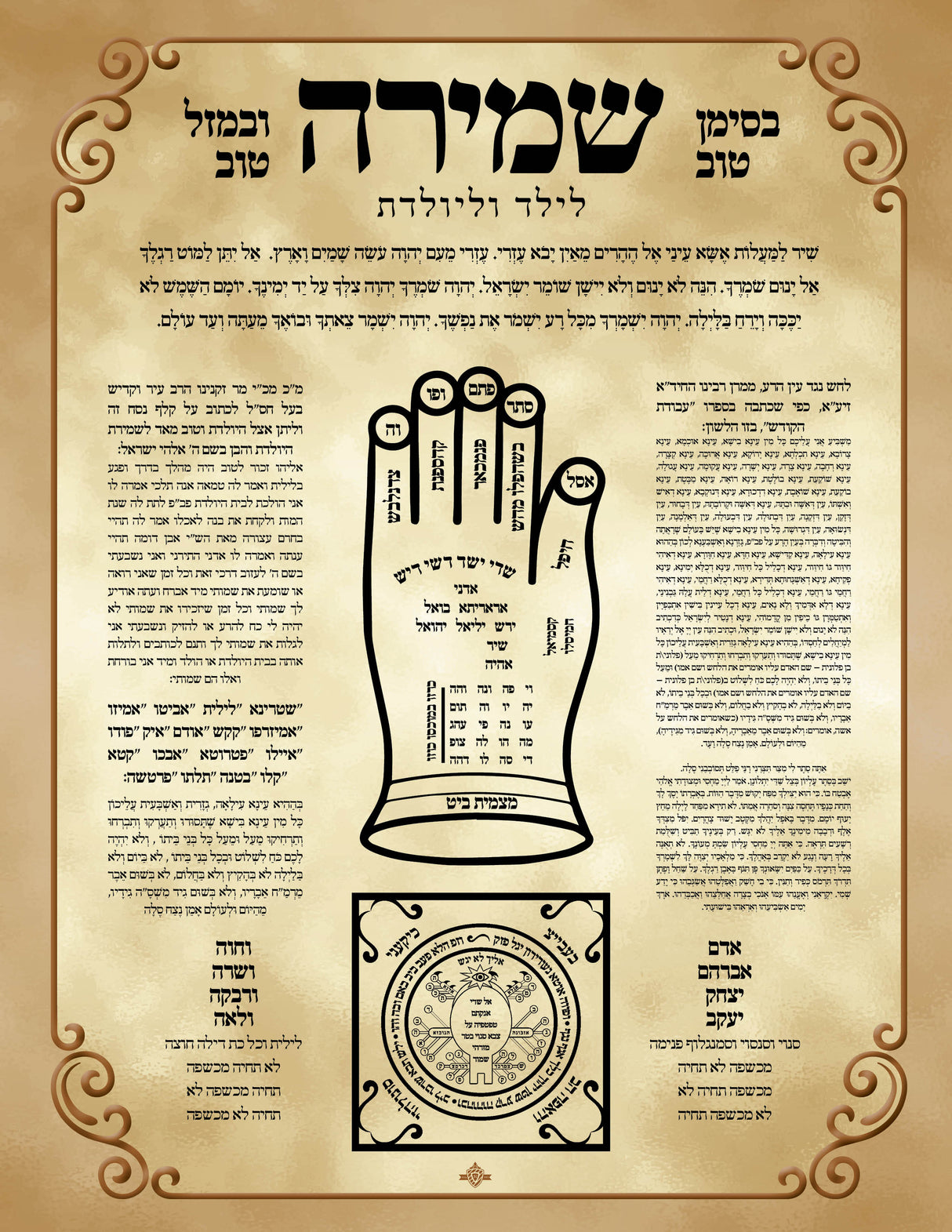 Pack of 4 Shmirah L'Yoledes Medium 5.5x8 - 4 in pack - LEHADAR