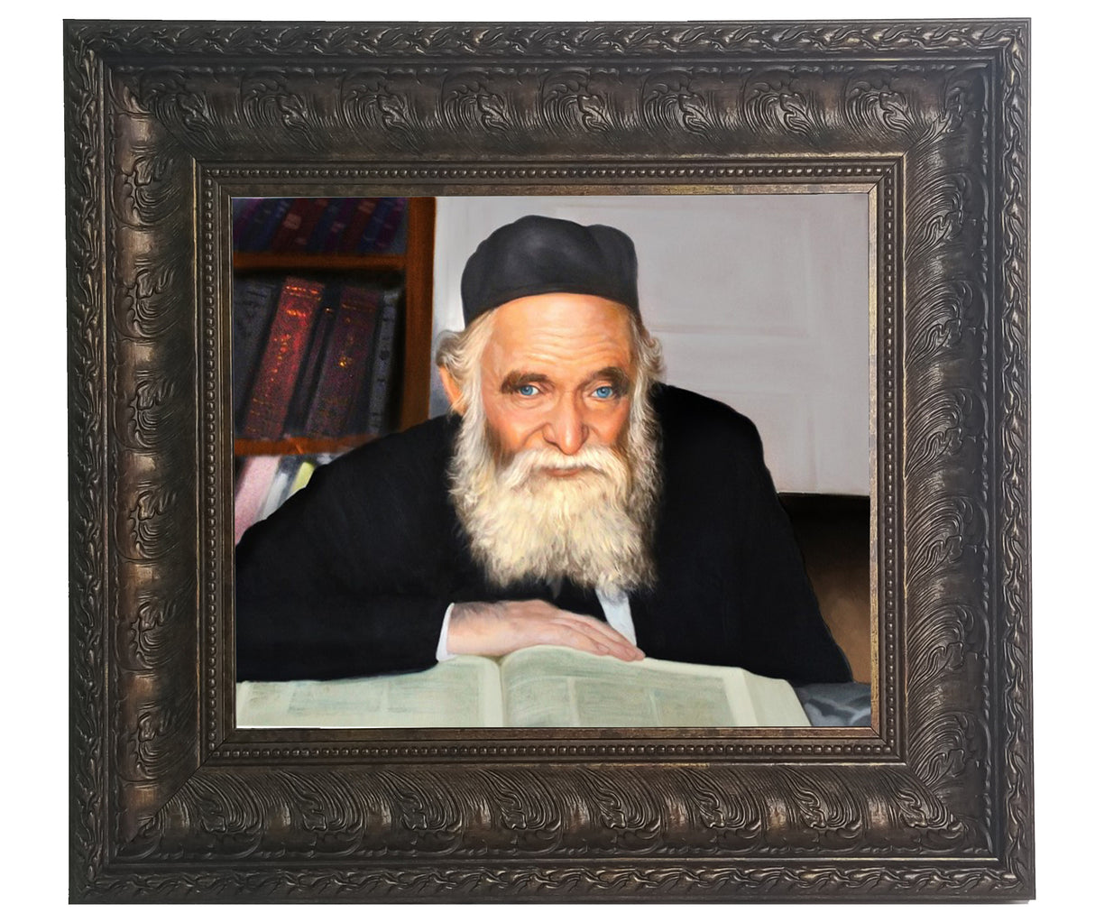 R` Aharon Kotler framed picture- painting, size: 11*14 - LEHADAR