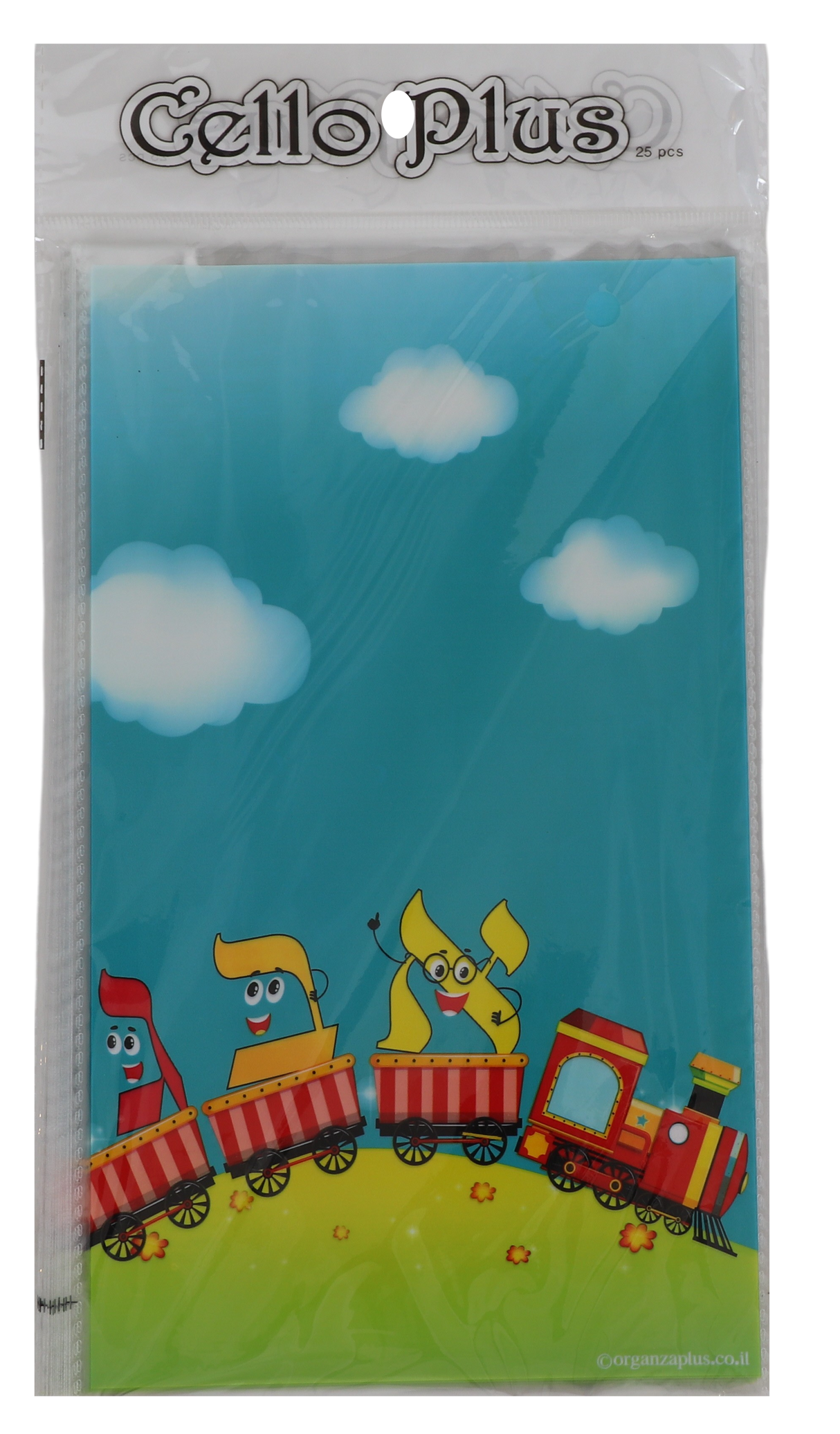 25 "Aleph Bais Train" Cellophane Bags - LEHADAR