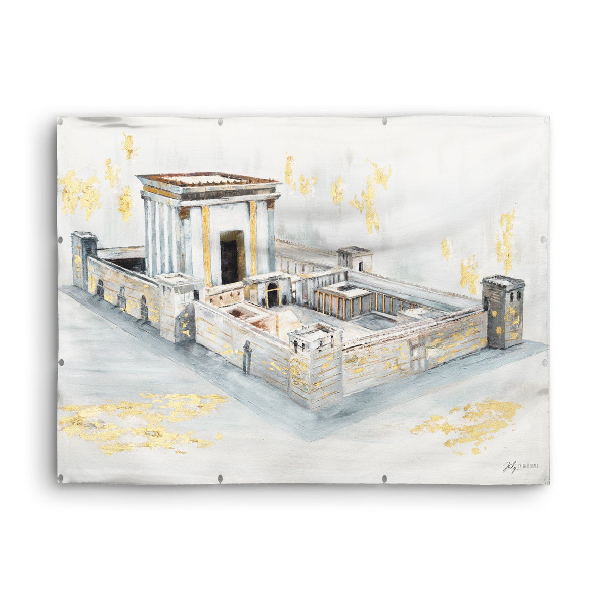 Bais Hamikdash by Judy Vinyl Sukkah Decoration - LEHADAR