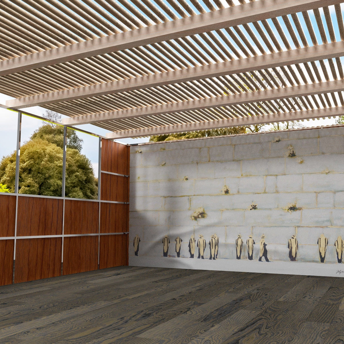 Kosel by Judy Vinyl Sukkah Decoration - LEHADAR