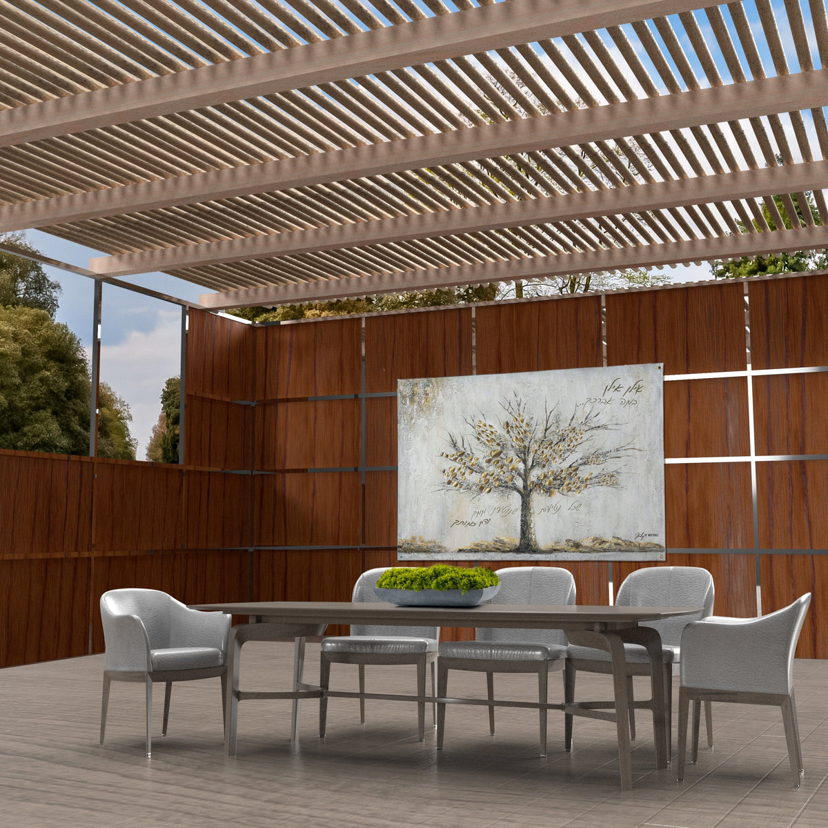 Painted by Judy Family Tree Sukkah Decoration - LEHADAR