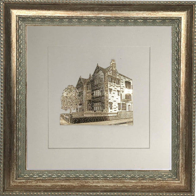 Chabad Gold Art #770 Frame #30 Size 16x16, White Background - LEHADAR