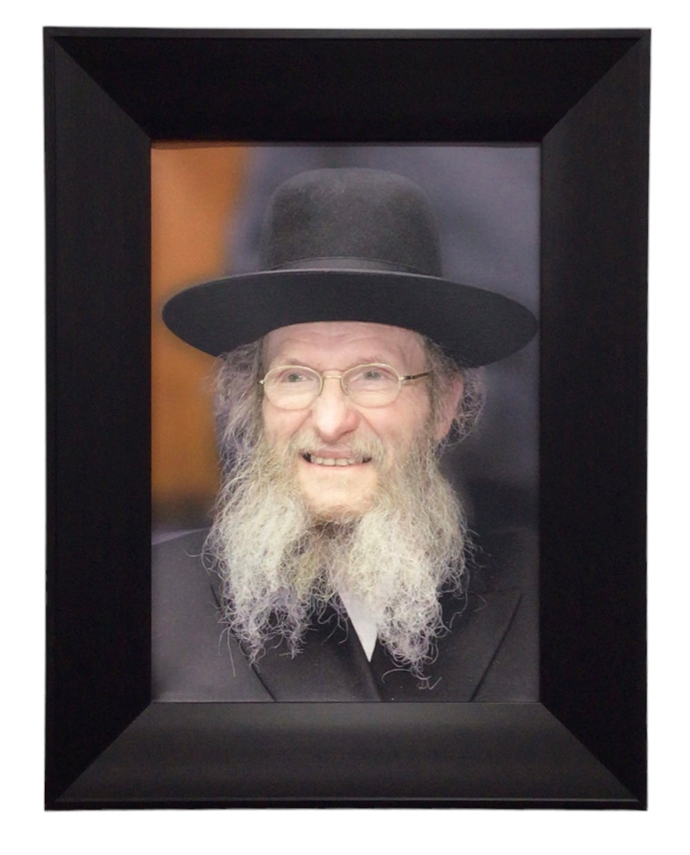 Painting of R' Don Segal, Size 14x20, Modern Brown Frame - LEHADAR