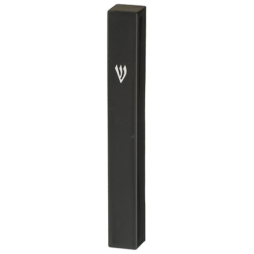 Black Plastic Mezuzah with Rubber Cork 12 cm - LEHADAR