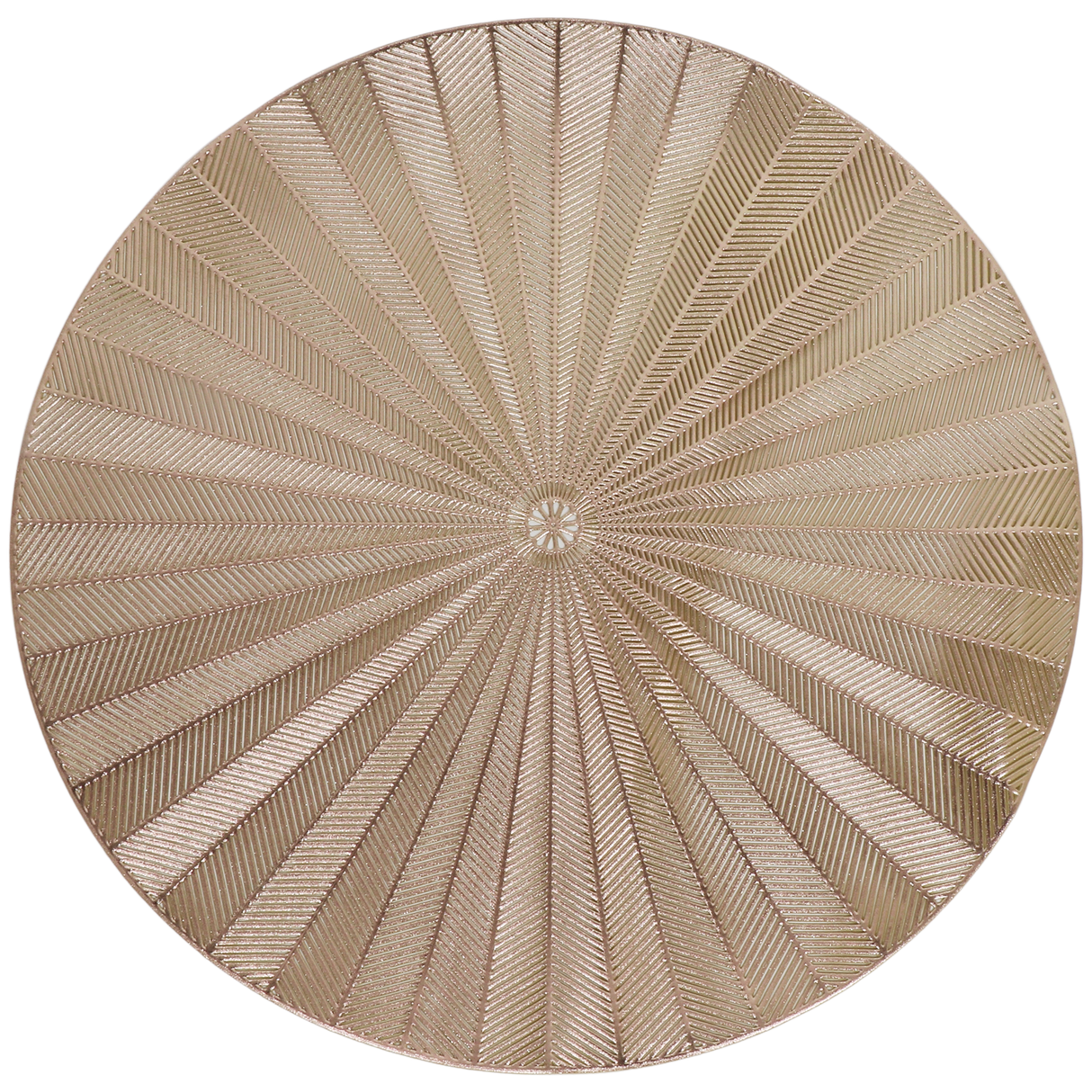 Gold Rays Leather Look Laser cut Placemats 15" (12pcs) - LEHADAR