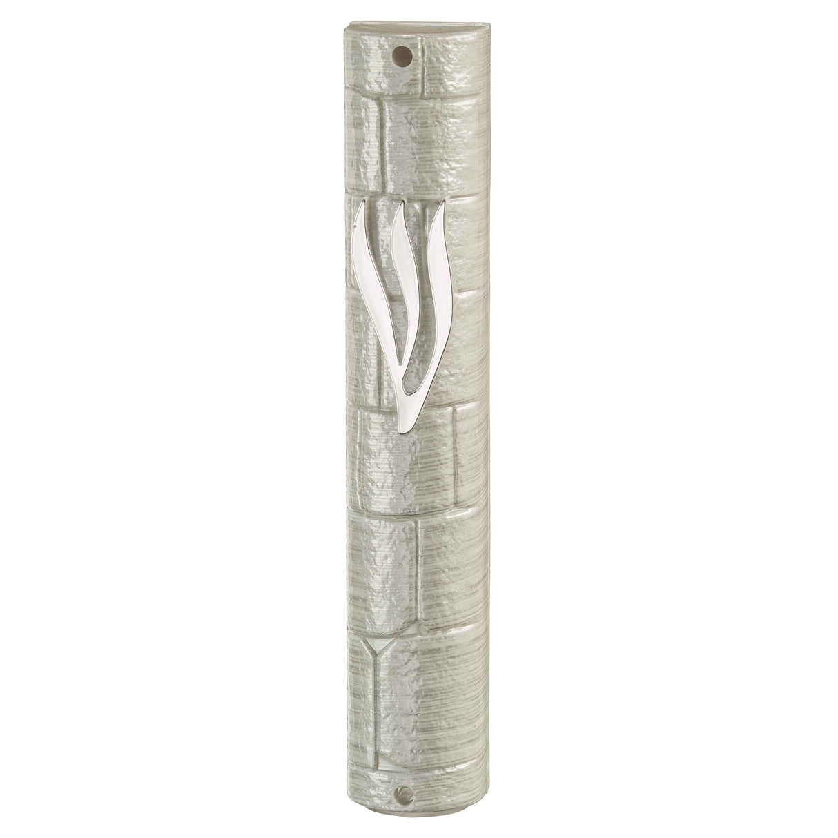 Plastic Mezuzah Cover 3D Metal Painted - Rubber Cork 15 cm- "The Kotel" with the letter Shin - LEHADAR