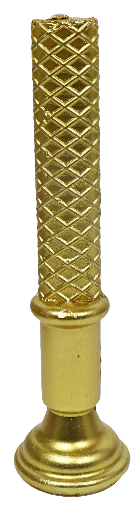 Decorative Havdalah Candle Gold Candle On Gold Pole - LEHADAR