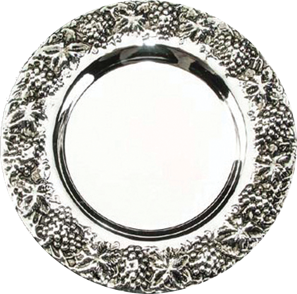 Plate For Kiddush Cup Silver plated 5.25 " 10 pp - LEHADAR