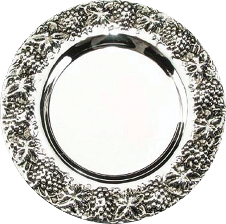 Plate For Kiddush Cup Silver plated 5.25 " 10 pp - LEHADAR
