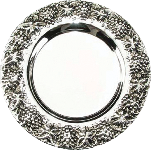 Plate For Kiddush Cup Silver plated 5.25 " 10 pp - LEHADAR