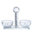 Crystal Salt Holder With Silver Stones - LEHADAR