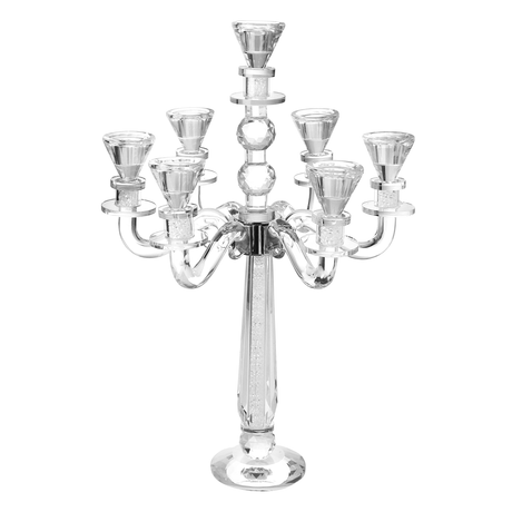 Crystal Candelabra Broken Glass 7 Branch 20"H - LEHADAR
