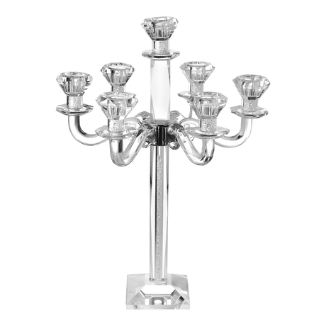 Crystal Candelabra Broken Glass 7 Branch 19"H - LEHADAR