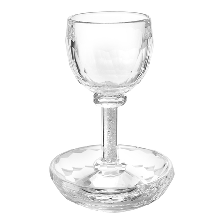 Kiddush Cup Crystal With Leg 6.5"H - LEHADAR