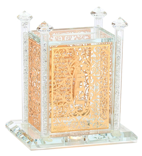 Crystal Tzedakah Pushka With 5x4x6" - LEHADAR
