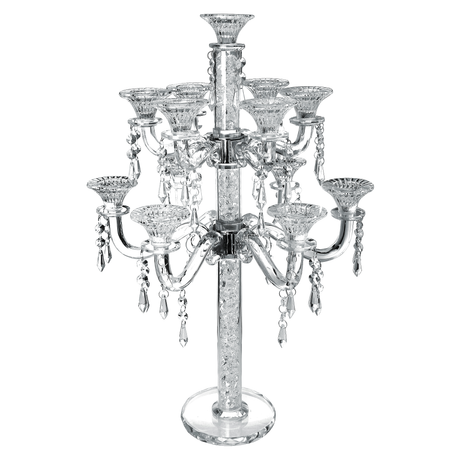 Crystal Candelabra Broken Glass 13 Branch 25"H - LEHADAR