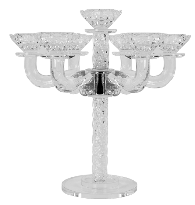Candelabra 7 Crystal 11"H - LEHADAR