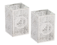 Crystal tea Light Holders With Plate 3"Hx2x2" - LEHADAR