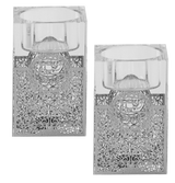 Crystal And Silver Tealight Candle Holder - LEHADAR
