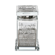 Besomim Holder Crystal With Jerusalem Silver 4x2x3" - LEHADAR