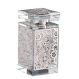Crystal Besomim Holder Floral Silver 2x2x4" - LEHADAR