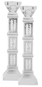 Crystal And Silver Candlesticks - LEHADAR