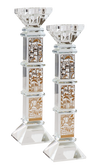 Crystal And Gold Candlesticks - LEHADAR