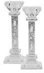 Crystal Candlestick With Plate 7"H - LEHADAR