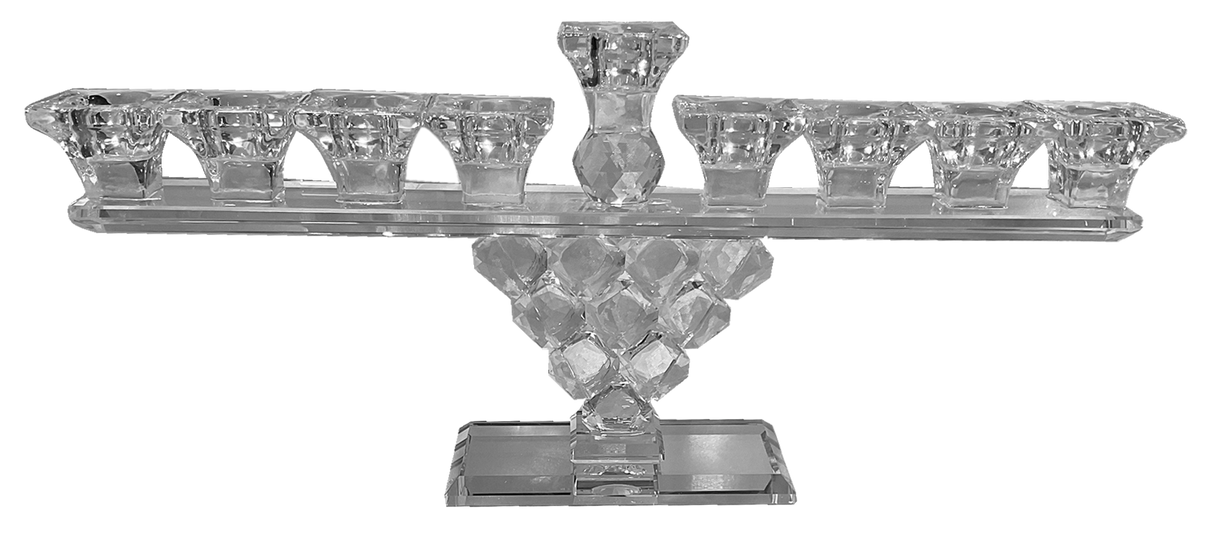 Crystal Menorah Mirror Base