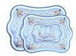 Hadad Brothers Challah Tray Spirulina White Wood combined with Gold 16.5X13" - LEHADAR