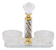 Crystal Salt & Pepper Holder Gold Decoration - LEHADAR