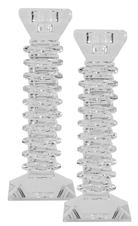 Crystal Candlesticks 11"H - LEHADAR