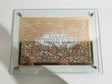 Glass Combined Challah Board Silver Jerusalem Plate With Gold Lekavod Shabbat 15x10.5" - LEHADAR