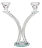Crystal Candelabra broken glass 2 Branch - LEHADAR