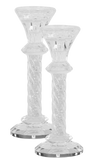 Crystal Candlesticks White Stones 8.5" - LEHADAR