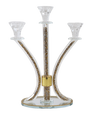 Candelabra 3 Gold-Silver Stones 14" - LEHADAR