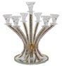 Candelabra 7 Gold-Silver Stones 14" - LEHADAR