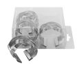Silver Braided Napkin Ring set of 4/pvc box, - LEHADAR