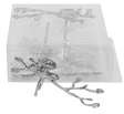 Silver Branch'n'flower Napkin Ring set of 4/pvc box, - LEHADAR