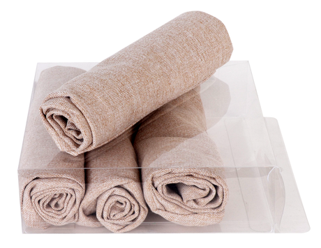 Light cream Napkin set of 4/pvc box, - LEHADAR