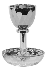 Crystal Kiddush Cup with Tray 5.5" - LEHADAR
