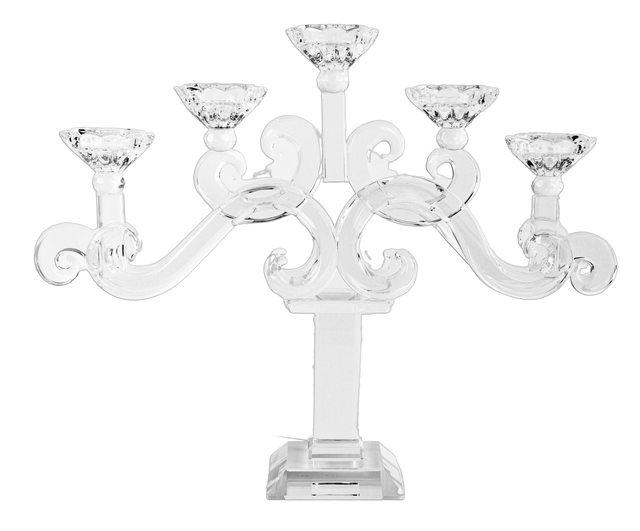 16" Crystal Candelabra - 5 Branch - LEHADAR