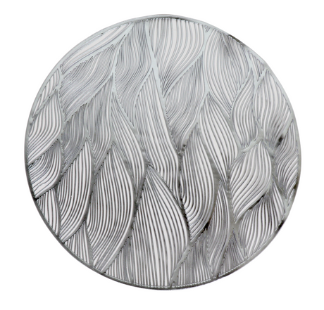 Silver Placemats Leather Look Laser Cut 15" (12pcs) - LEHADAR