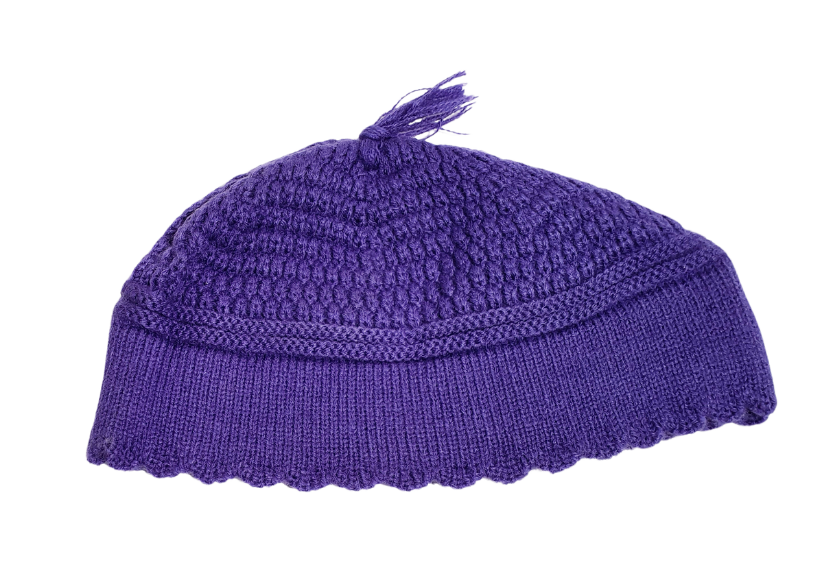 Yerushalmi Kippah Royal Purple - Medium