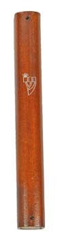 Wood mezuzah Dark wood 12 cm - LEHADAR