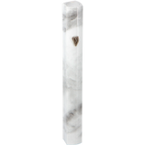 Aluminum Mezuzah 3D Painted -White Marvel