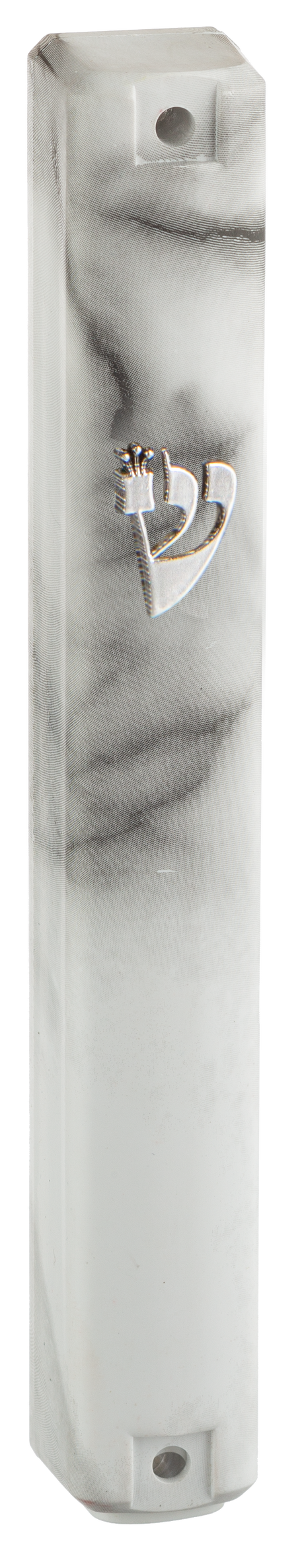 Plastic Mezuzah 15 cm - Gray Marble - LEHADAR