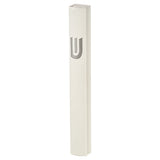 Aluminium Mezuzah - Dotted Design In Matte Silver, With The Letter "shin" - LEHADAR