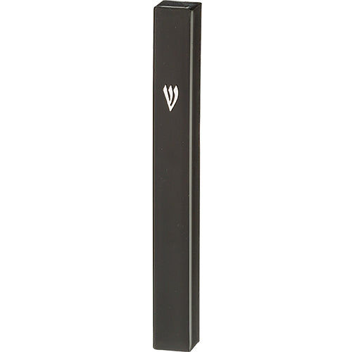Black Plastic Mezuzah with Rubber Cork 15 cm - LEHADAR